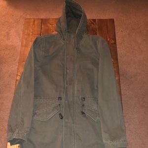 Charles and a half army green trench coat